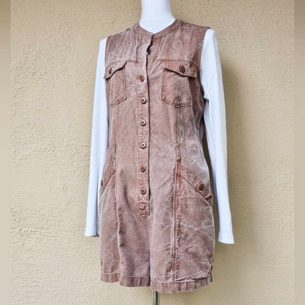 Sanctuary Brown Sight Seer Utility Romper Missing Belt Size 8